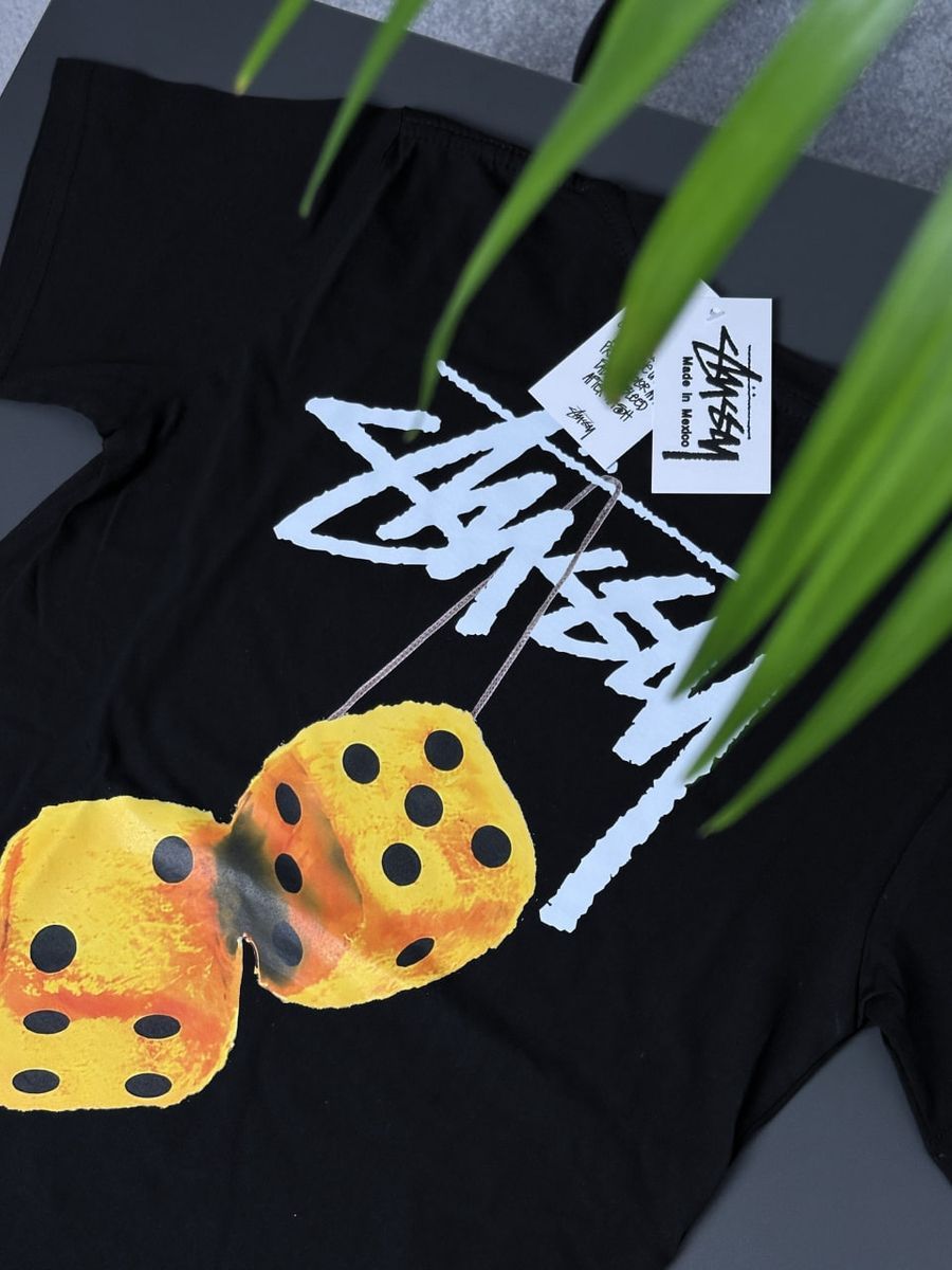 Футболка STUSSY Fuzzy Dice Yellow sttxsby фото